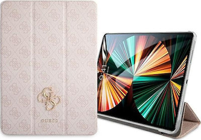 Guess 4G Collection Flip Cover Synthetic Leather Pink (iPad Pro 2021 12.9") GUIC12G4GFPI