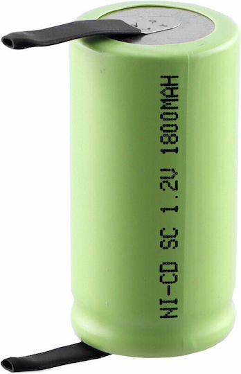 Wiederaufladbare Batterie Ni-Cd 1800mAh 1.2V mit Klinge 1Stück