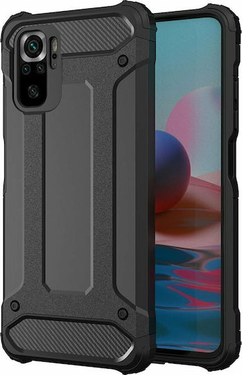 Hurtel Hybrid Armor Back Cover Plastic 2mm Black (Redmi Note 10 / 10s / Poco M5s)