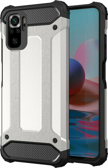 Hurtel Hybrid Armor Задна корица Пластмаса 2мм Сребрист (Redmi Note 10 / 10s / Poco M5s)
