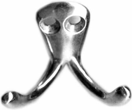 Tools World Metallische Silber Wandhalterung Mit 2 Haken 25x40cm