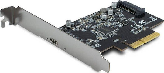 Inter-Tech Κάρτα PCIe σε 1 θύρα Type-C