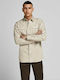 Long Sleeve Cotton Shirt in Slim Fit Crockery