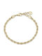 Luca Barra Chain Hand Spiral made of Steel Gold-Plated Thin Thickness 3.8mm and Length 21cm