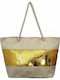 InterCreta Fabric Beach Bag Gold