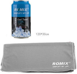 Romix RM1212 Πετσέτα Ψύξης Γυμναστηρίου με Θήκη Μεταφοράς Γκρι 120x30cm