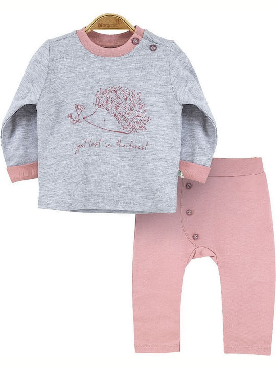 Biorganic Kids' Pajamas Winter Gray