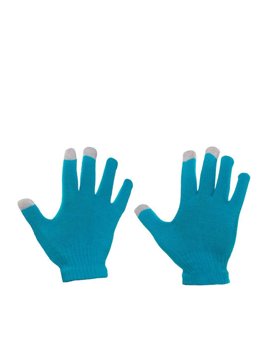 Universal Thinny Μπλε Γυναικεία Πλεκτά Γάντια Αφής