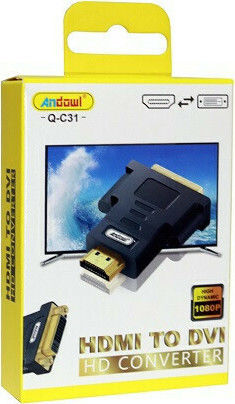Andowl Q-C31 HDMI Male to DVI-I Female Converter 1 Piece