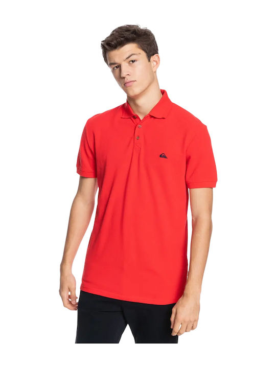Quiksilver Men's Short Sleeve Blouse Polo Red