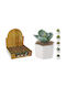 Künstliche Pflanze im Töpfchen Grün 10cm JK Home Decoration