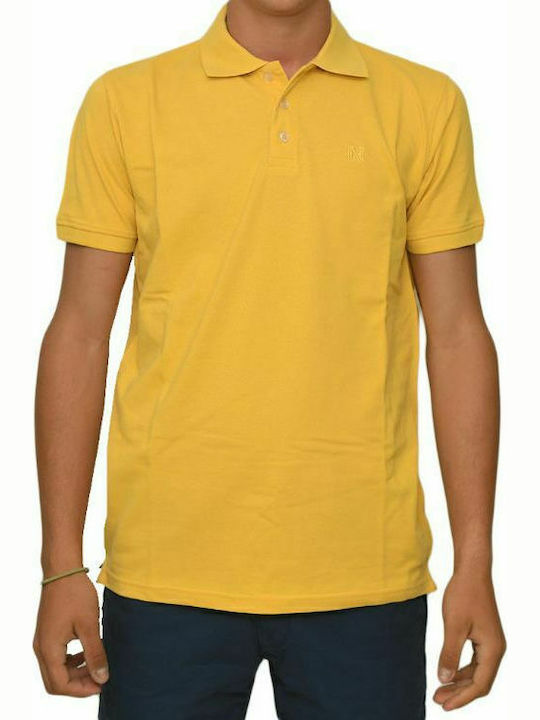 Marcus 27-200026 Men's Short Sleeve Blouse Polo Yellow 27-200026-3048