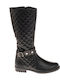 ABY Anatomical Leather Kids Boots with Zipper Black