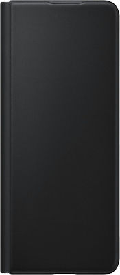 Samsung Leather Flip Cover Μαύρο (Galaxy Z Fold 3)