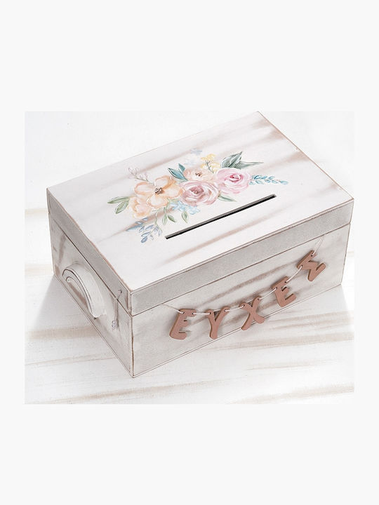 Parisis Flowers Wedding Wish Box Gray 42 x 29 x 20cm
