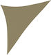 vidaXL Triangle Shade Sail Beige With Hoop & wi...