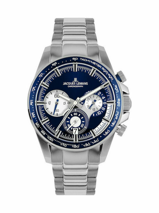 Jacques Lemans Liverpool Ανδρικό Ρολόι 40mm Χρο...