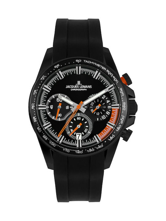 Jacques Lemans Liverpool Uhr Batterie mit Kautschukarmband