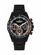 Jacques Lemans Liverpool Ανδρικό Ρολόι 40mm Χρονογράφος Μπαταρίας με Μαύρο Μεταλλικό Μπρασελέ