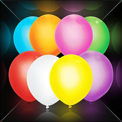 Set of 15 Balloons Latex Multicolour Illooms with LEDs 23cm