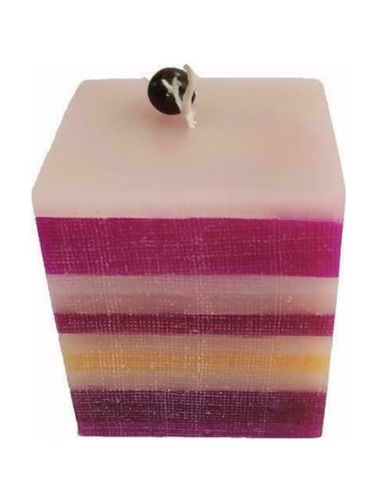 Inart Decorative Pink Candle 6.5x7.5cm