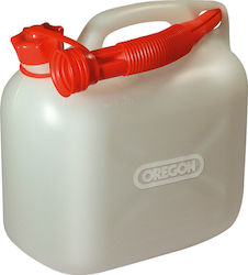 Oregon Recipient de combustibil Plastic cu Tub de Extensie 5lt Alb