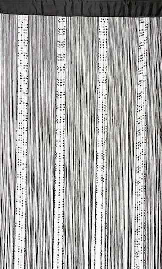 JK Home Decoration Door Curtain Made of Fabric Black 90x200cm 37598
