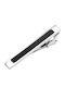 Metallic Tie Clip Black / SIlver Carbon Fiber 5.5cm