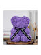 Bear of Artificial Roses Purple 25cm in Box My Home Luxury