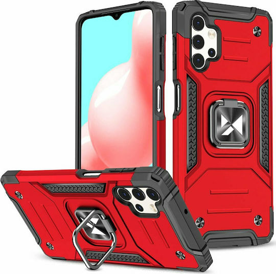 Wozinsky Ring Armor Back Cover Plastic Red (Galaxy A32 4G)