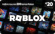 Roblox Δωροκάρτα 20€ Key