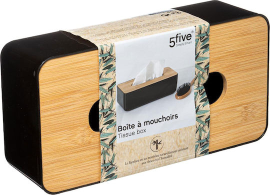 5Five Natureo Tissue-Halter Schwarz 26x13.2x8.8cm 155928C