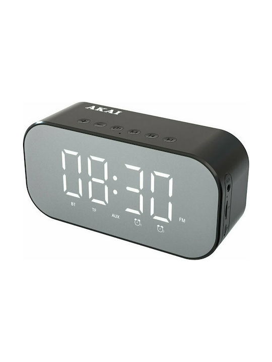 Akai Ψηφιακό Ρολόι Επιτραπέζιο με Ξυπνητήρι Μαύρο ABTS-C5