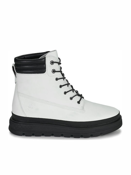 Ray City 6 Inch Ghete dama de piele cu Platforme pentru femei in Alb