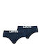 Solid Basic Herren Slips Blau 2Packung