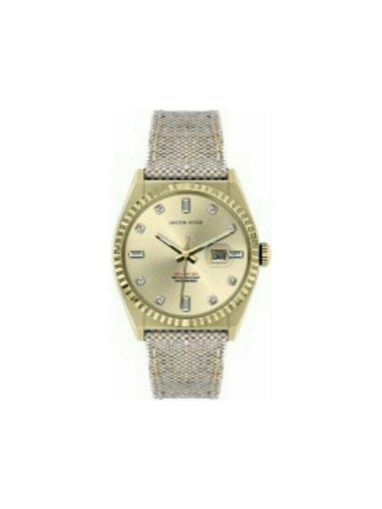 Jason Hyde Watch with Gold Leather Strap