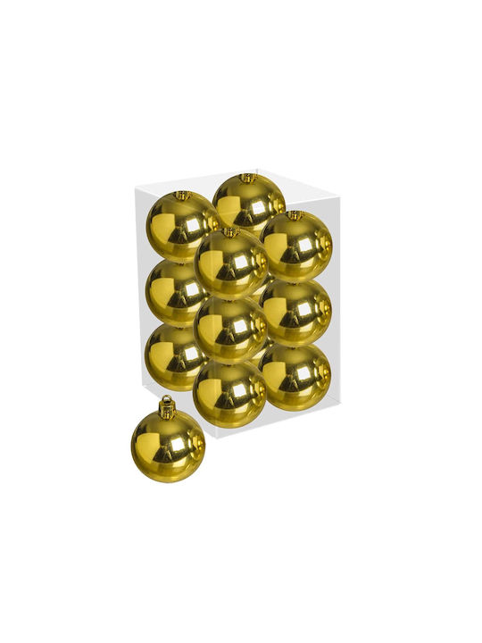 JK Home Decoration Christmas Plastic Ball Ornament Gold 48pcs