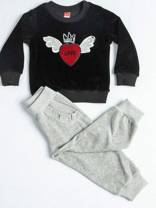 Joyce Kids Sweatpants Set Black