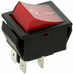 On-Off switch Rocker with Lighting Red 1pcs