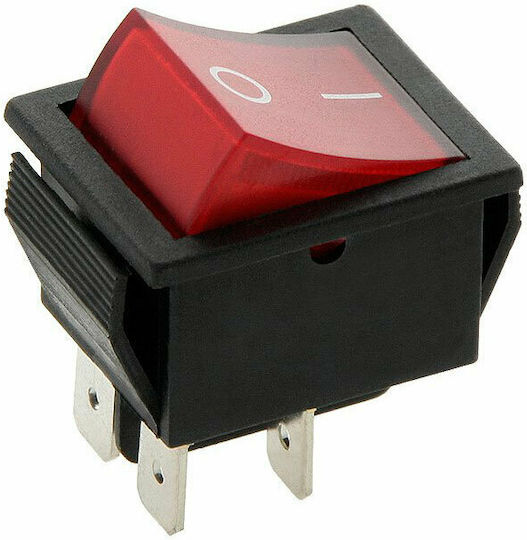 On-Off switch Rocker with Lighting Red 1pcs