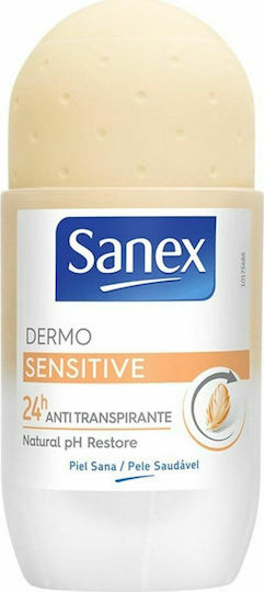 Sanex Dermo Sensitive 24h Anti-transpirant Natural pH Restore 24h Anti-traspirant Anti-pespirant Deodorant 24h Roll-On 45ml