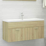 vidaXL Bench with sink L100xW38.5xH46cm Sonoma