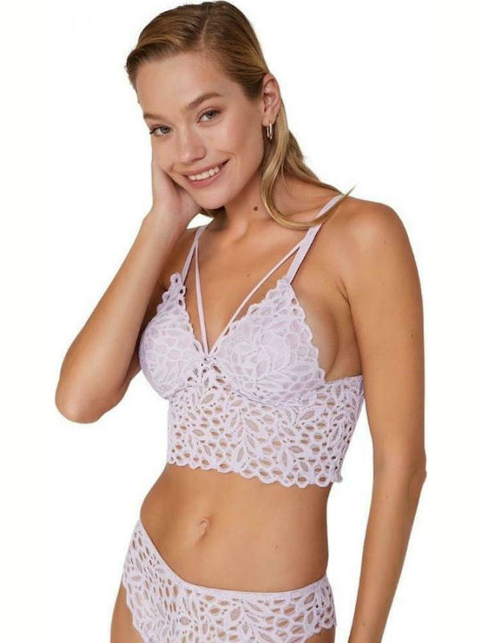 Cansoy Lace Underwear Set with Bralette & Brazi...