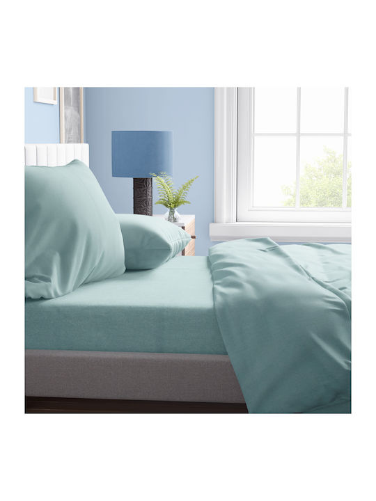 Dimcol Duvet Queen 220x240cm Solid Aqua 300 GSMGsm
