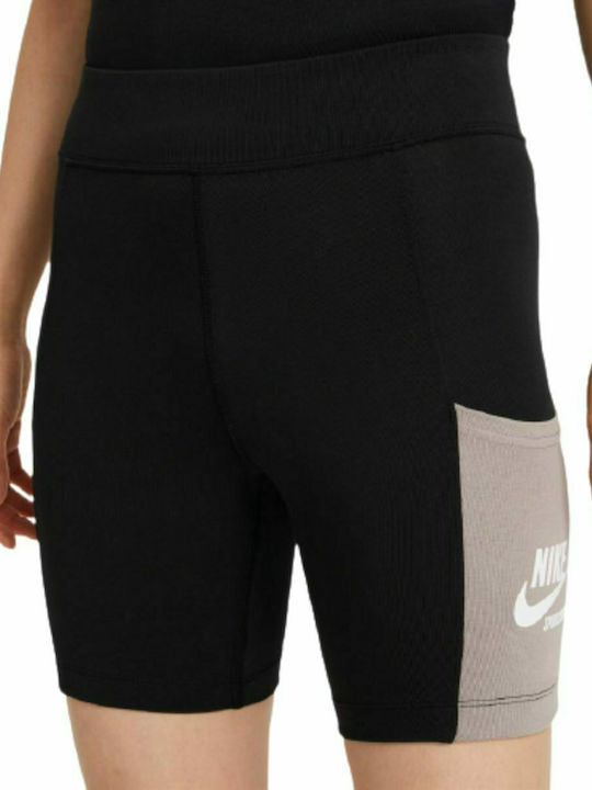 Nike Sportswear Heritage Running Γυναικείο Κολάν-Σορτς Μαύρο