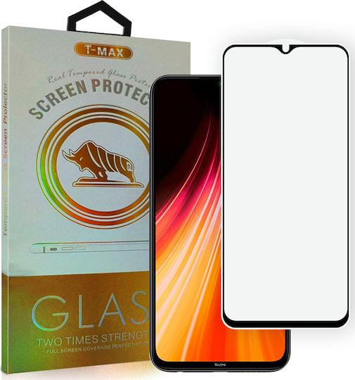 T-Max Full Glue Full Face Tempered Glass (Redmi Note 8)