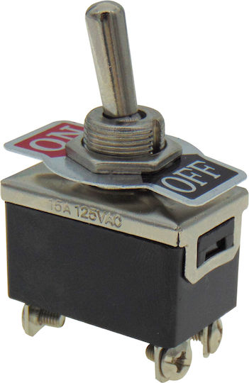 4P 10A/250V KN3C-201A-A1 LZ Διακόπτης Λεβιέ Ασημί 1τμχ