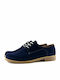 6051 Suede Γυναικεία Oxfords σε Μπλε Χρώμα