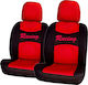 Autoline Huse Față Auto 2buc Poliester Racing Roșu / Negru