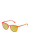 Police Jungle 2 Men's Sunglasses with Orange Plastic Frame and Gold Mirror Lens
